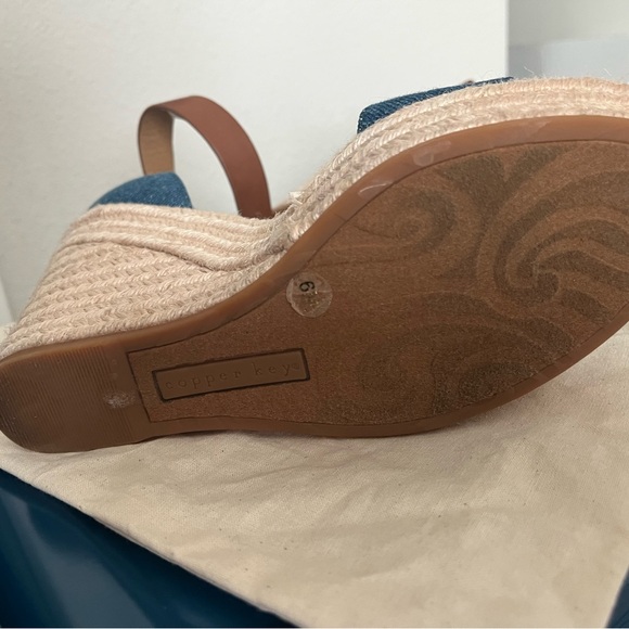 Copper Key Hightide Denim Blue Espadrille Wedge
Women’s Size 6 - Picture 4 of 4